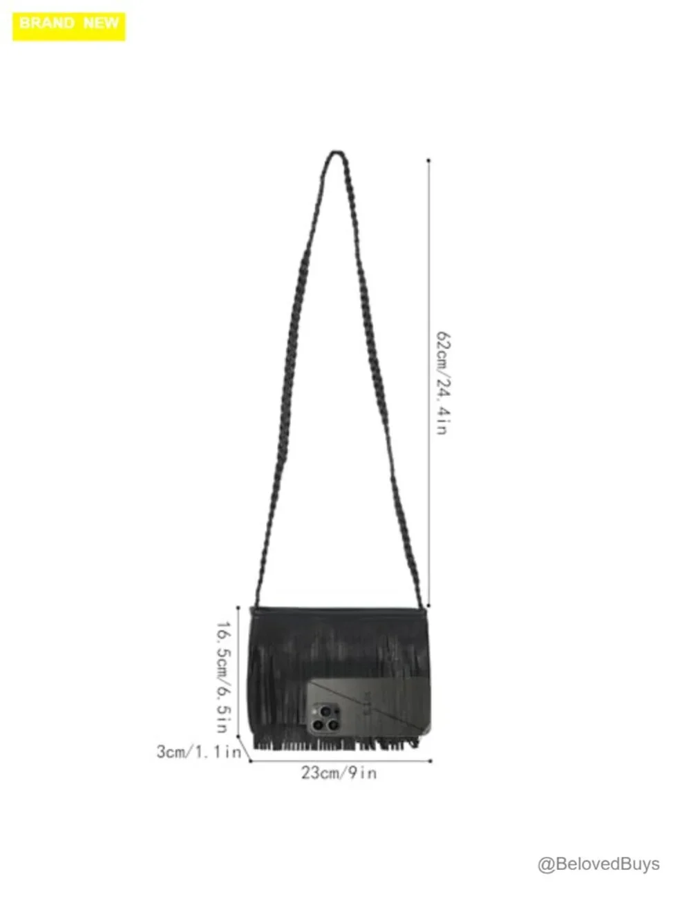 Leather Fringe Messenger Bag Hobo Crossbody Tassel Shoulder Bag